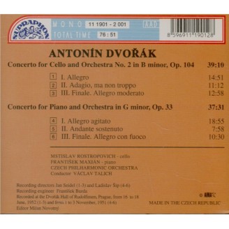 DVORAK - Rostropovich - Concerto pour violoncelle et orchestre en si min..